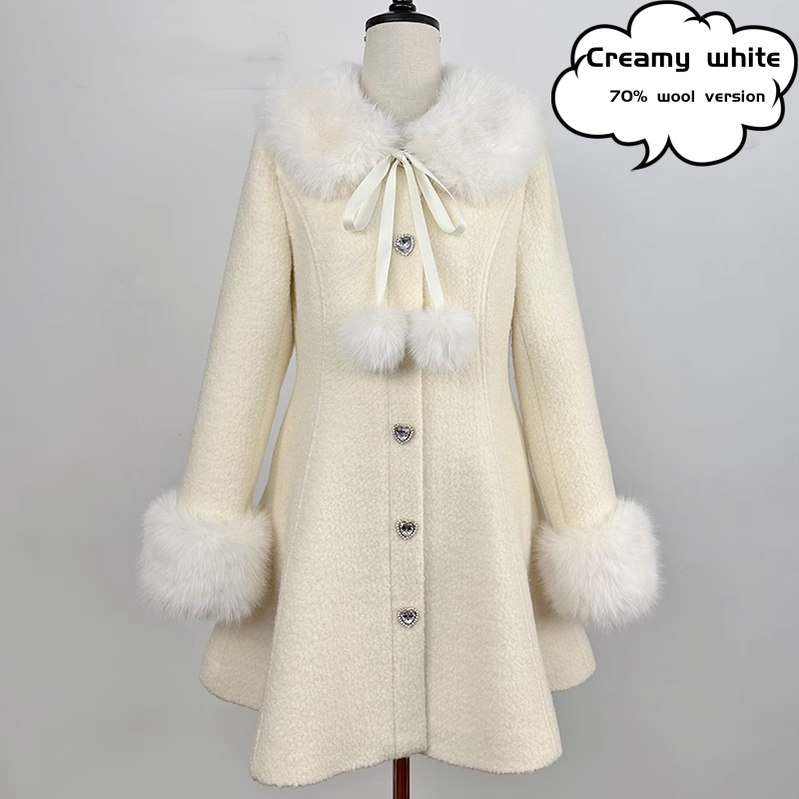 Jirai Kei Coat Long Woolen Jacket Winter Coat 39792:653746