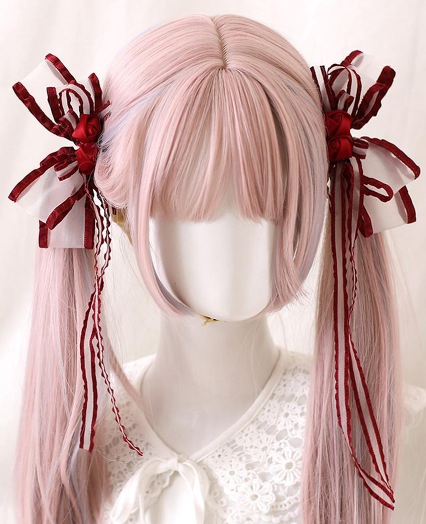 Jirai Kei Hairpin Lolita Headdress With Ribbon Multicolor 35300:489312 35300:489312