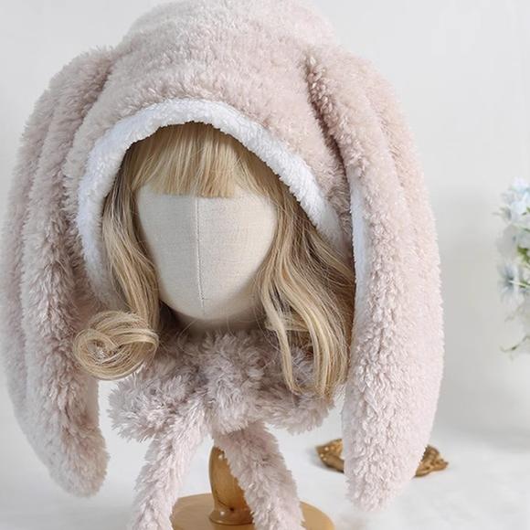 Lolita Kawaii Long Eared Bunny Hat Warm Multicolored Hat 28928:345012 28928:345012