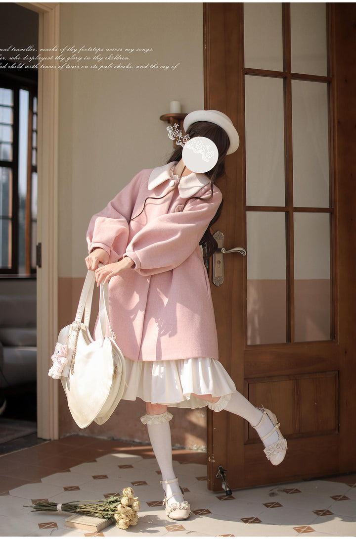 Sweet Lolita Coat Peter Pan Collar Pink Coat Lolita Dress 41078:684808