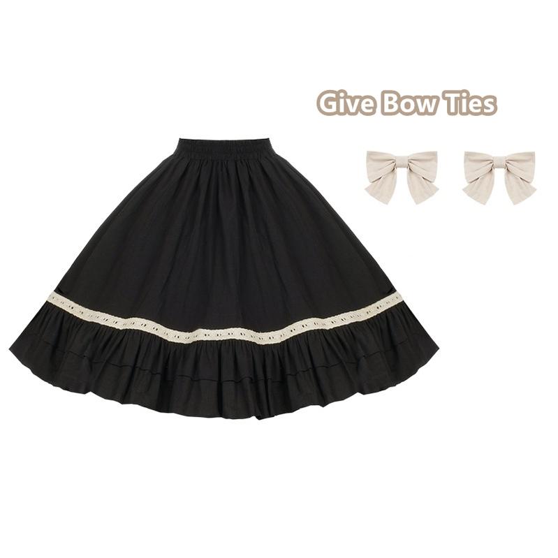 Classic Lolita Dress Black OP Versatile Detachable 6-Piece