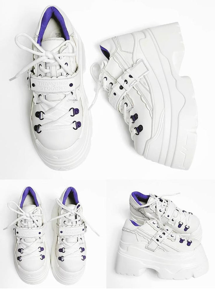 Y2K Platform Shoes, Contrast Color Design 43684:783098