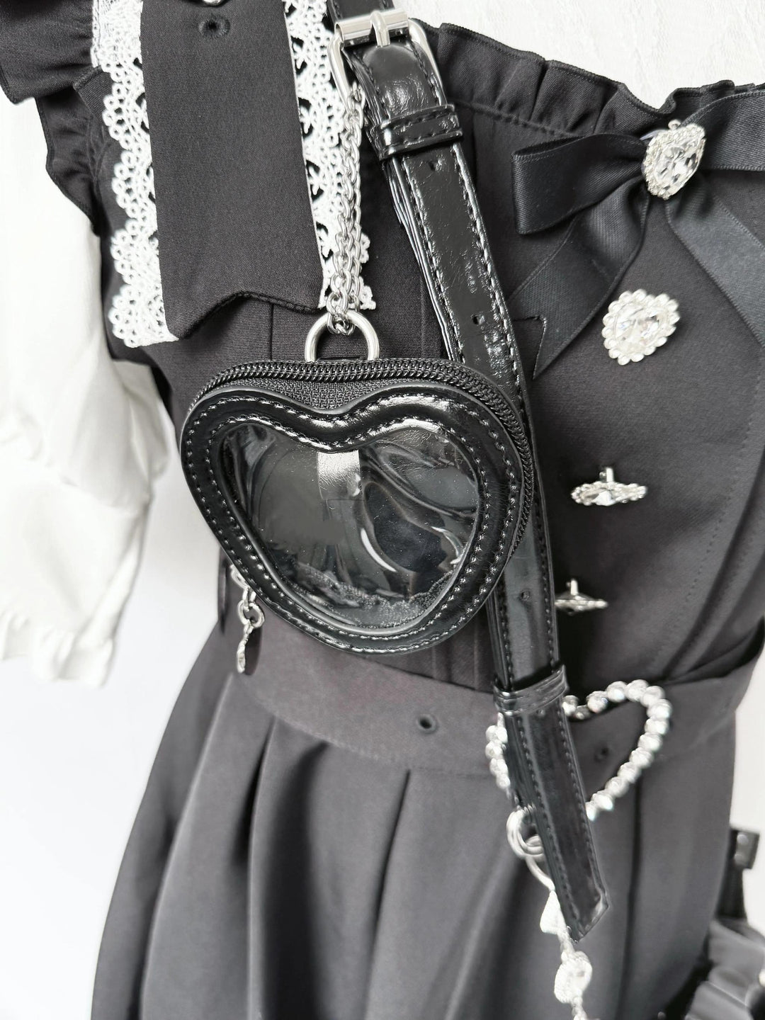 Jirai Kei Handle Crossbody Bag, Adjustable Bag Strap 45110:839406