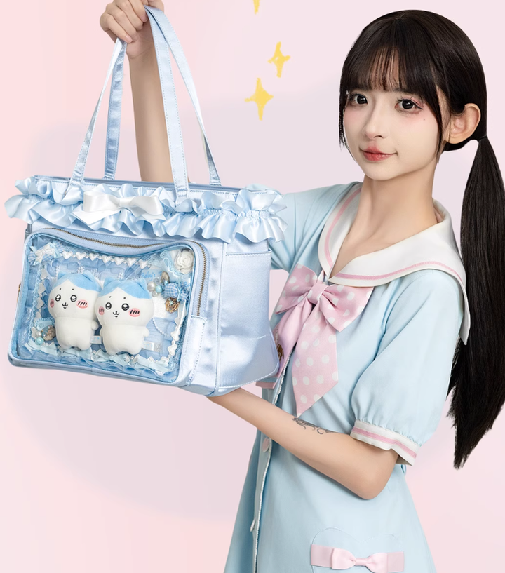 Lolita Fashion Itabag Satin Tote Bag Large Capacity Handbag 41750:734634