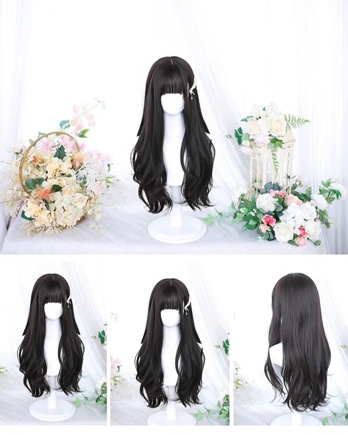 Lolita Wig Long Curly Hair And Straight Bang Multicolors 35930:507462 35930:507462