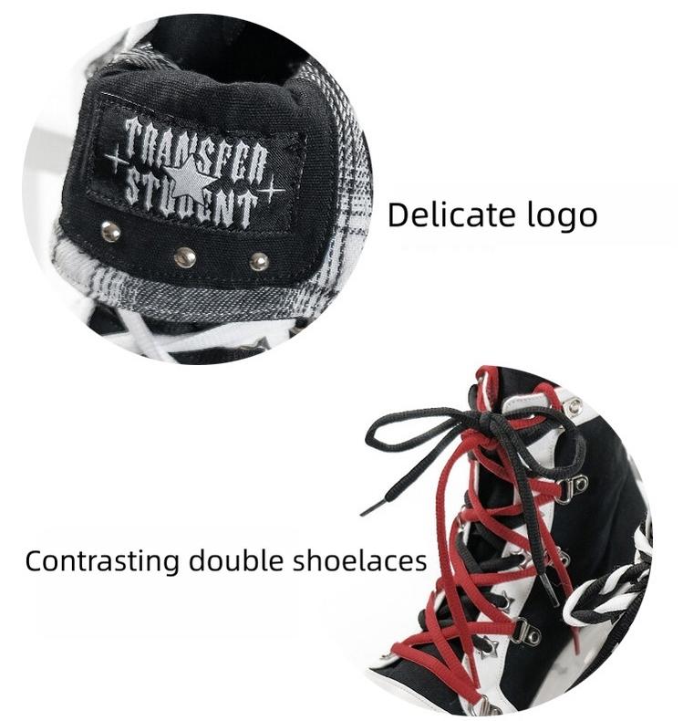 Subculture Platform Canvas Shoes, Foldable Collar 45354:845480