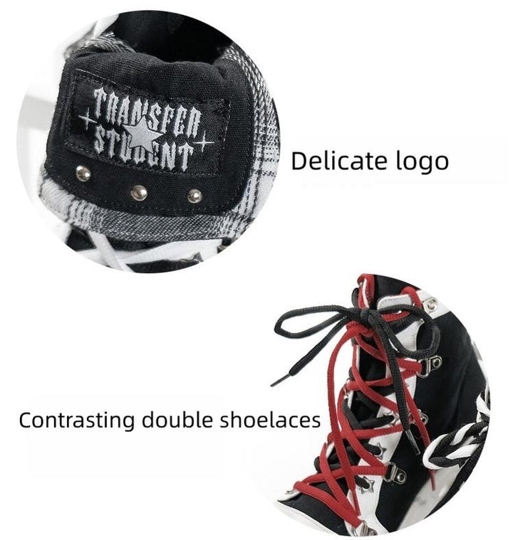 Subculture Platform Canvas Shoes, Foldable Collar 45354:845480