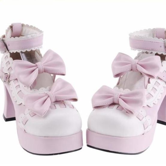 Lolita Shoes High Heels Shoes With Bow 4 Colors 31794:375900 31794:375900