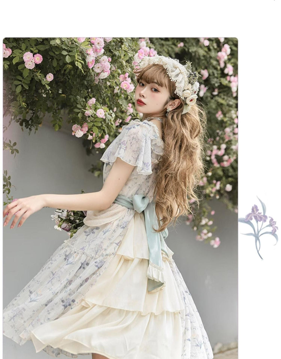 Classic Lolita Dress Letters And Poems Summer Flower Wall Series 37252:562076