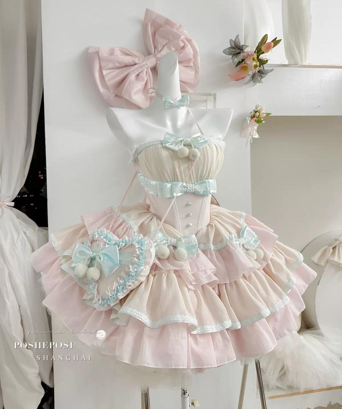 Lolita Dress Fishbone Dress Corset Dress Multicolor 36380:540592