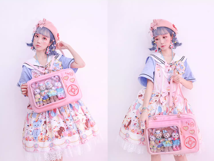 Lolita Ita Bag Kawaii Camera Shaped Shoulder Ita Bag 35774:543568