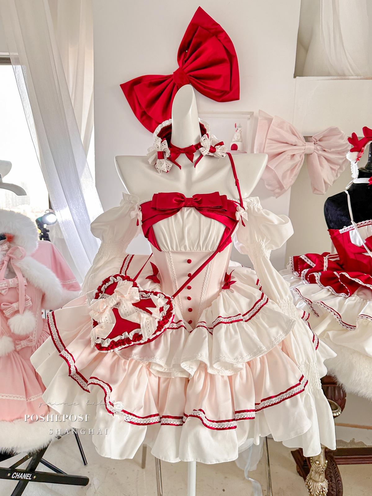 Lolita Dress Fishbone Dress Corset Dress Multicolor 36380:540674