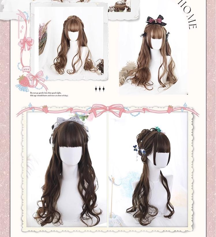 Harajuku Fashion Lolita Long Curly Wig 5Colors 22814:330476 22814:330476