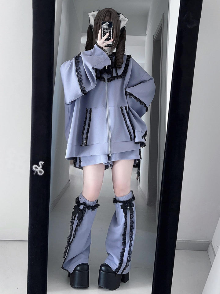 Subcul Jirai Zip-Up Hoodie, Rabbit Ear 44415:807869