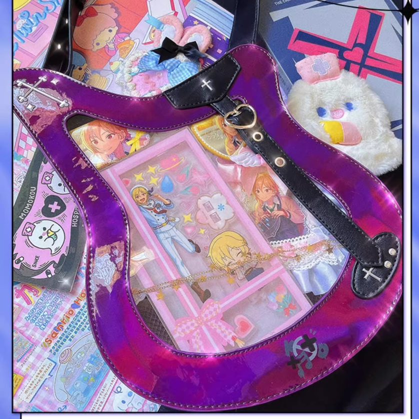 Y2K Itabag Laser Single Shoulder Bag Irregular Bag 37052:545646