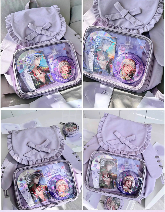 Kawaii Itabag Dual-Shoulder Backpack Bunny Ear Bag 40110:670672