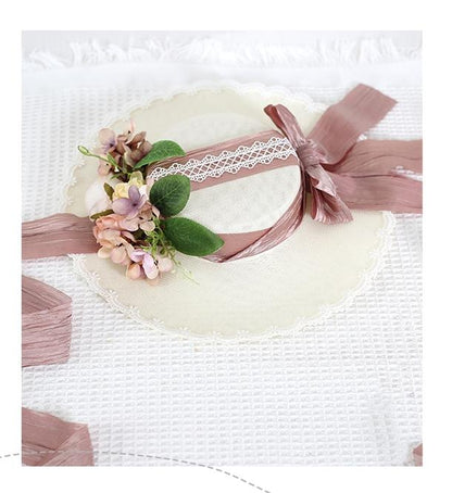 Lolita Top Hat Mori Kei Vintage Hat Elegant Linen Hat 36448:523152