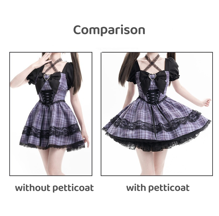 Lolita Petticoat Short Black Muti-layer Pettipants 37830:574584