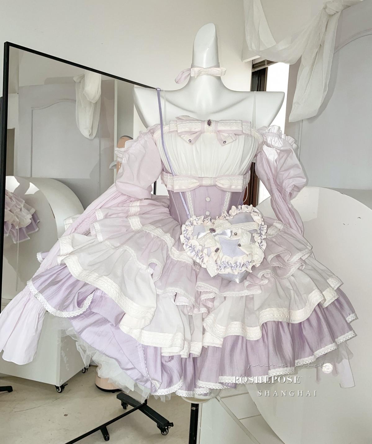 Lolita Dress Fishbone Dress Corset Dress Multicolor 36380:540736