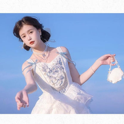 Lolita Dress Prom Dress Ballet Boned Strapless Mini Dress 36242:534050