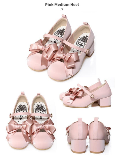 Lolita shoes Round Toe Heels Shoes Multicolors 35594:546422