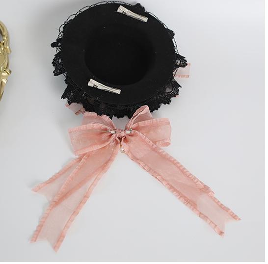 Jirai Kei Black Pink Headband Hat Hair Accessories 22532:322708 22532:322708