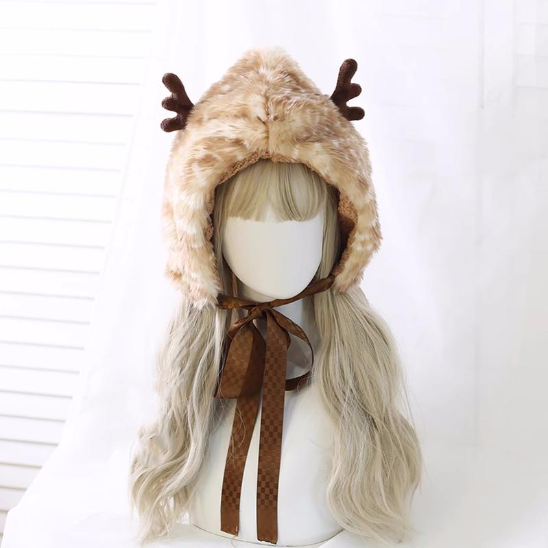 Japanese Style Hat Sweet Autumn Winter Warm Deer Horn Hat 28924:339228 28924:339228