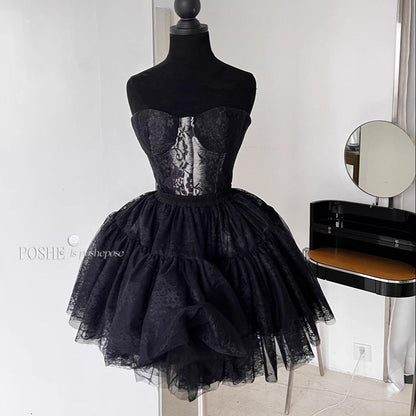 Lolita Dress Petticoat Puffy Black And White Pettipants (F L M S XS) 36386:542690