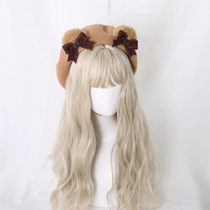 Handmade Lolita Hat Japanese Bear Ears Beret 28936:339108 28936:339108