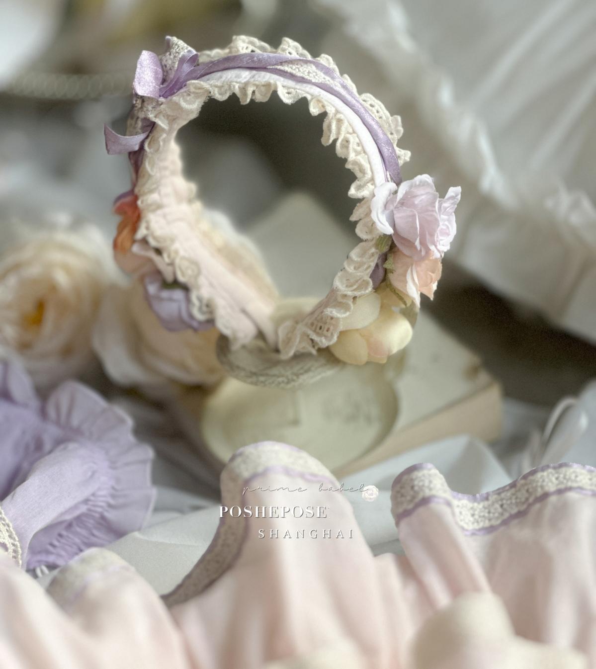 Lolita Dress Set Sweet Violet Pink Puffy Dress Corset Dress 36388:554870