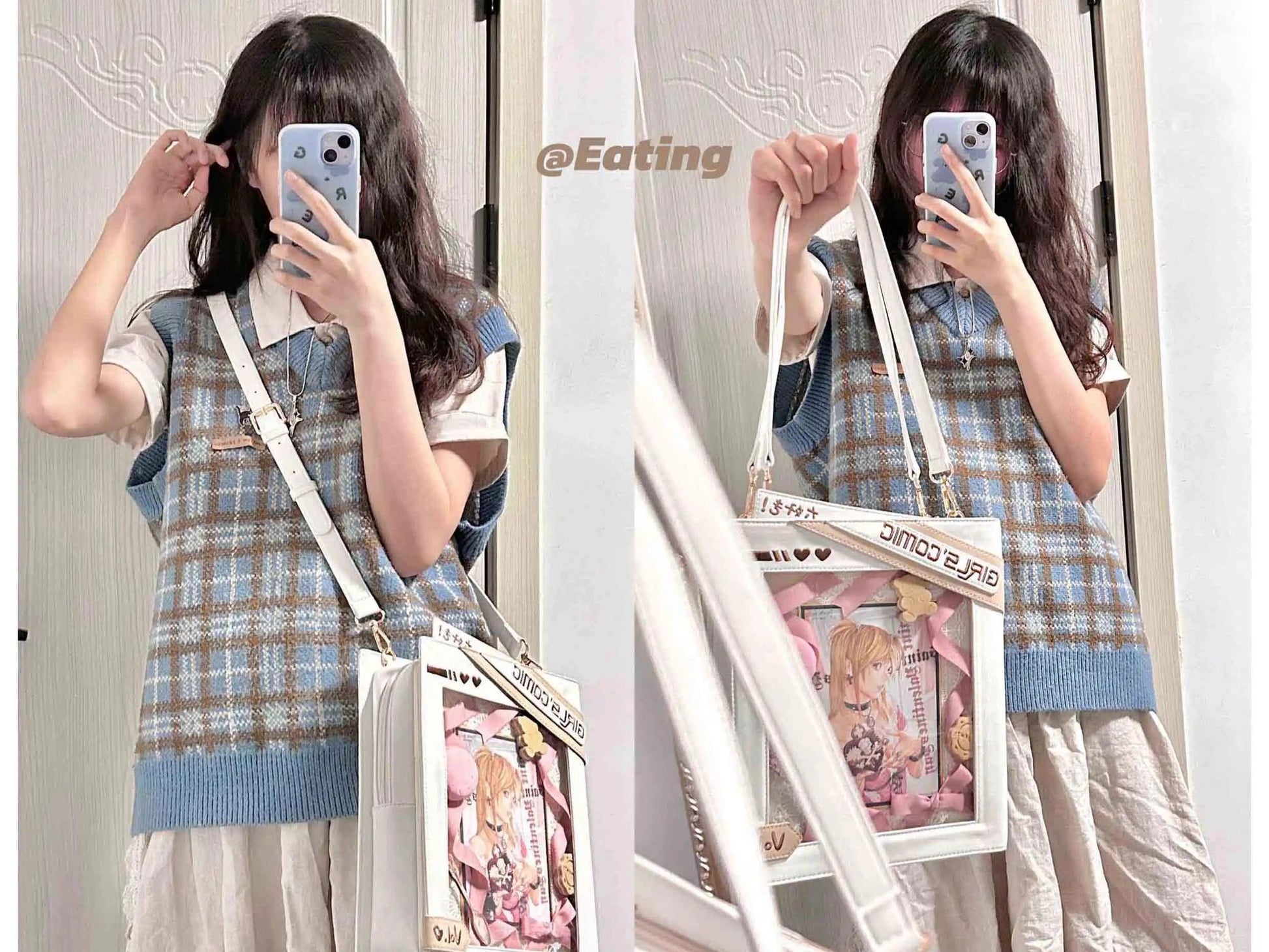 Kawaii Itabag Cute Crossbody Bag Embroidery Backpack 37258:556312