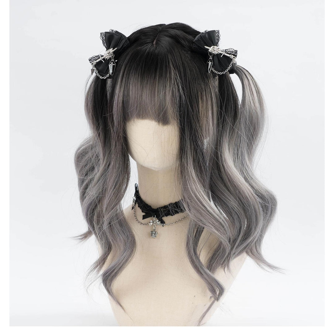 Jirai Kei Hair Clip Gothic Barrette With Cross Chain 38772:608794