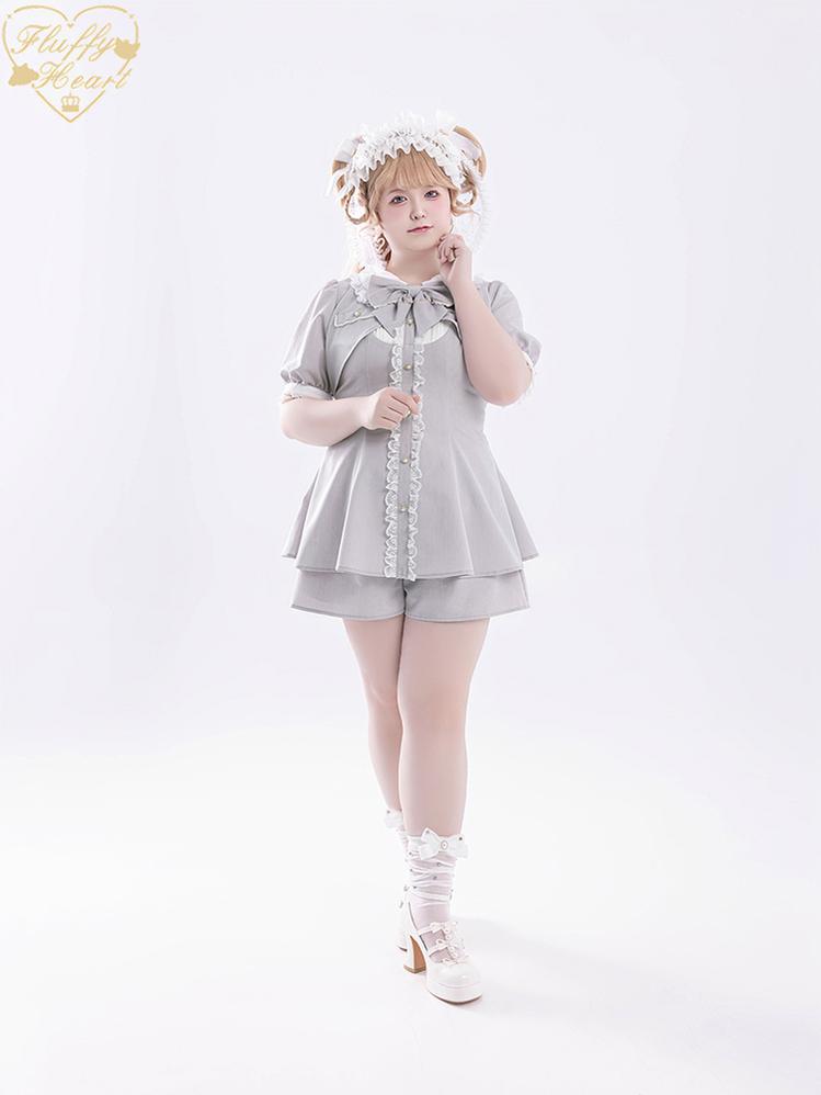 Jirai Kei Dress Set Short Sleeve Two-Piece Set 38872:606682