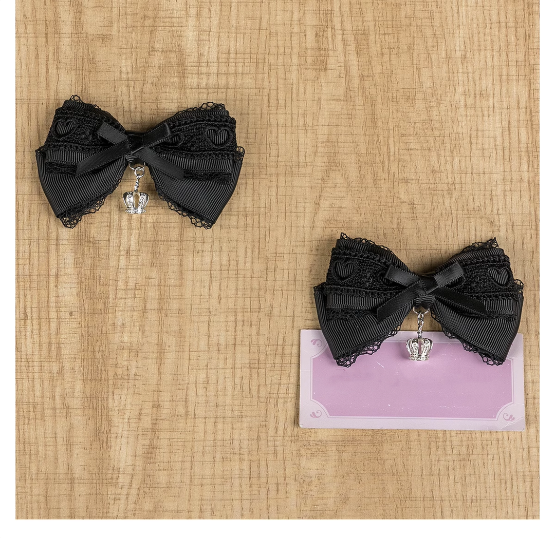 Jirai Kei Hair Clip Ryousangata Barrette Lolita Bow Headpiece 41588:704184