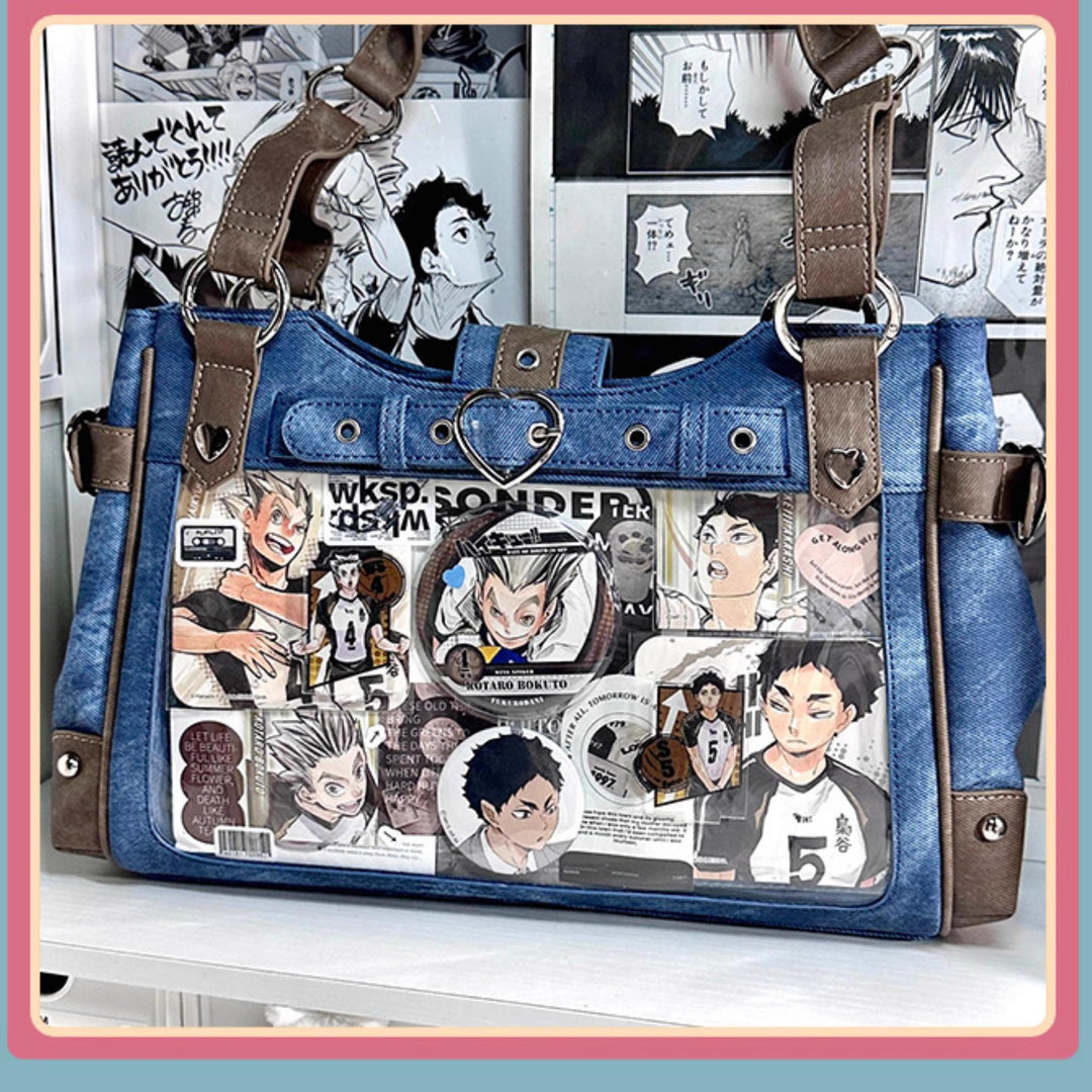 Punk Itabag Single Shoulder Bag Cool Office Worker Itabag 37056:546366 37056:546366