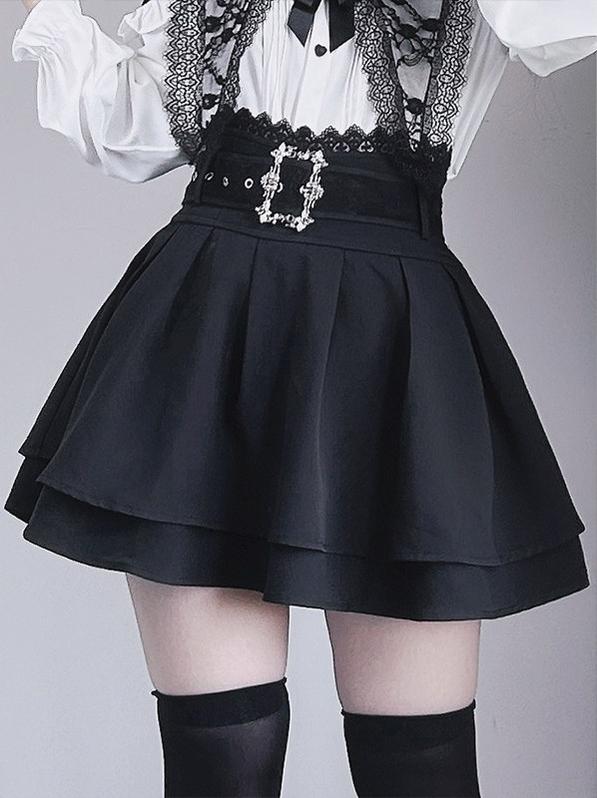 Jirai Kei Black Sweater Cardigan, Tulle Skirt (2XL L M XL) 44527:812168