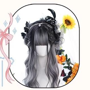 Lolita Wig Long Grey Wig Gentle Curly Wig 35614:496166 35614:496166