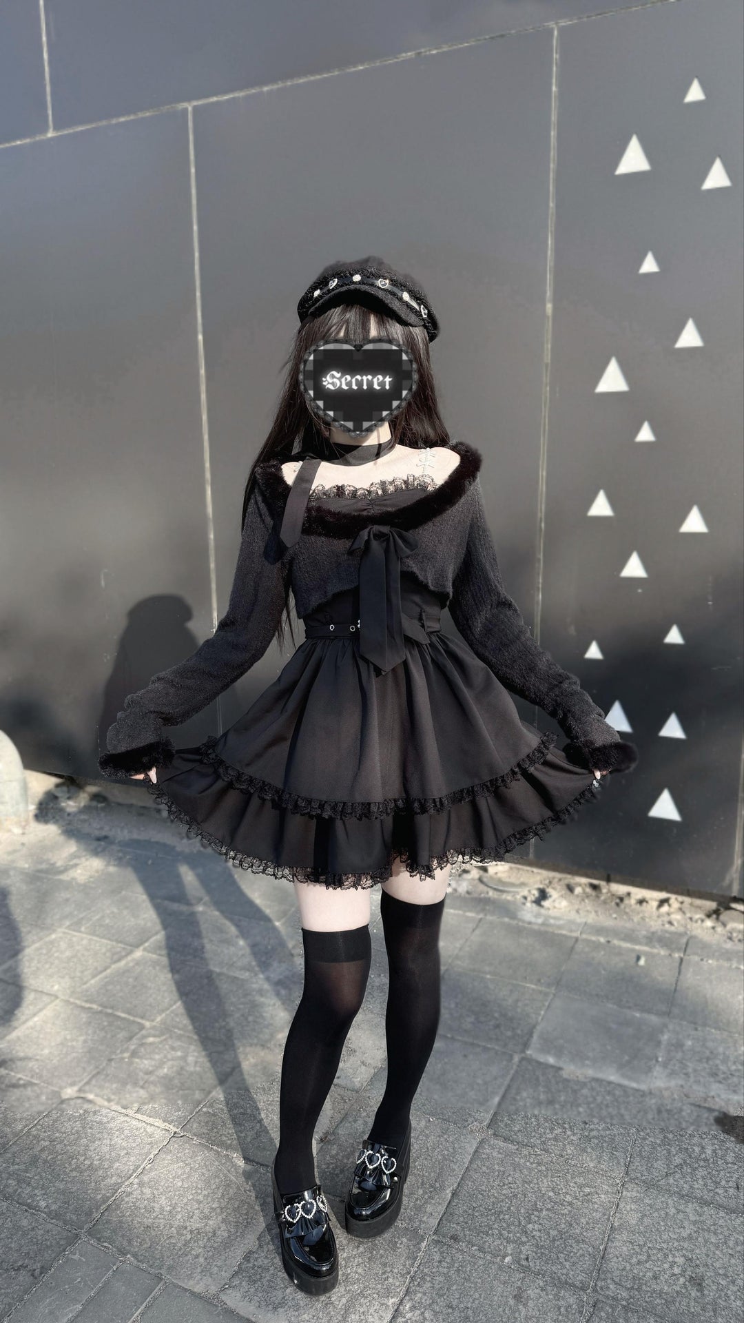 Jirai Kei Camisole Dress, Cropped Outerwear 44084:796569