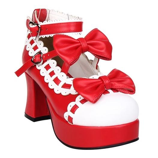 Lolita Shoes High Heels Shoes With Bow 4 Colors 31794:370686 31794:370686