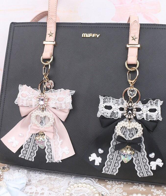 Jirai Kei Key Chain & Bag Charm, Rhinestone Decoration 45074:837241