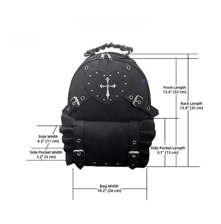 Subculture Punk Backpack Bag, Adjustable Shoulder Straps 44769:830731