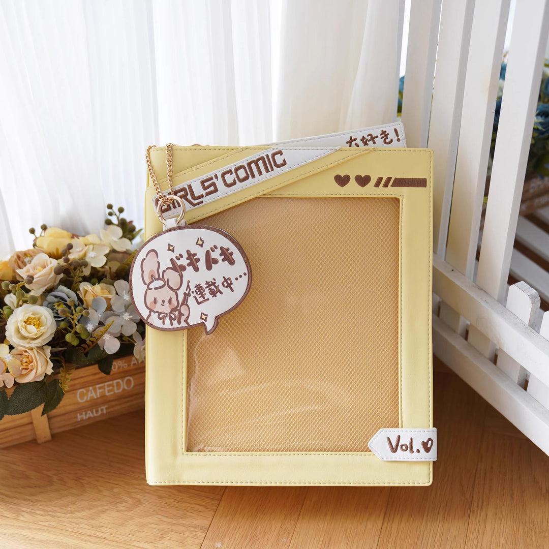 Kawaii Itabag Crossbody Bag Book-shaped Bag (Yellow) 40112:670826