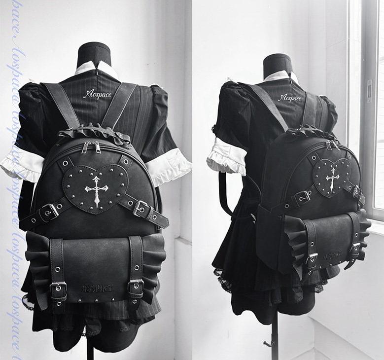 Subculture Punk Backpack Bag, Adjustable Shoulder Straps 44769:830438