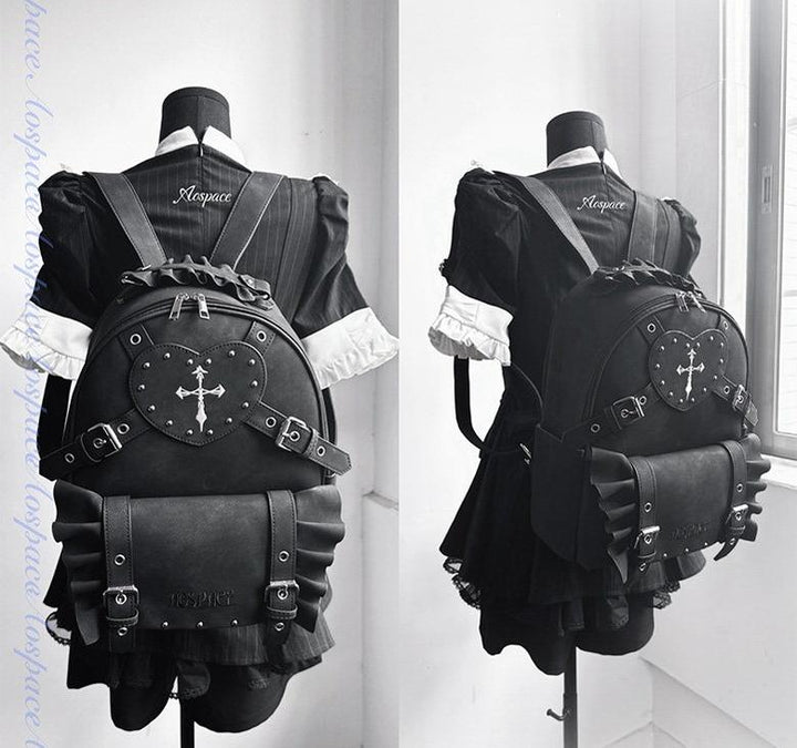 Subculture Punk Backpack Bag, Adjustable Shoulder Straps 44769:830438