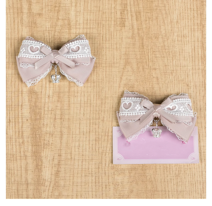 Jirai Kei Hair Clip Ryousangata Barrette Lolita Bow Headpiece 41588:704180