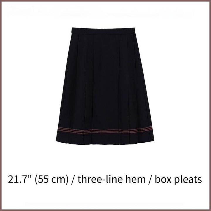 Navy and Pink JK Uniform Top + Pleated Skirt (2XL 3XL L M S XL) 43790:785316