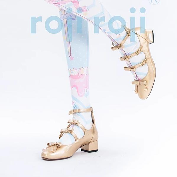 Lolita Knee Stockings Sacred Scepter Patterns Multicolor 22784:365764 22784:365764