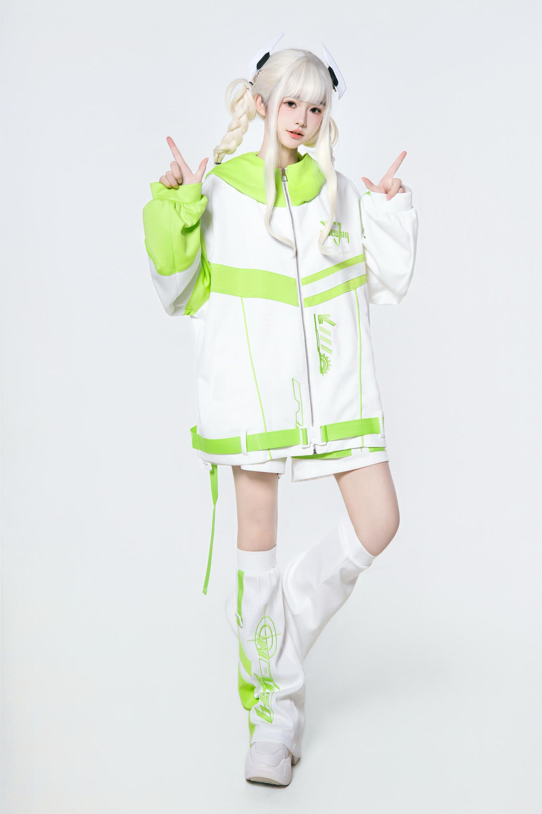 Plus Size Tenshi Kaiwai Outfit, Jacket and Shorts (L M) 44120:796900