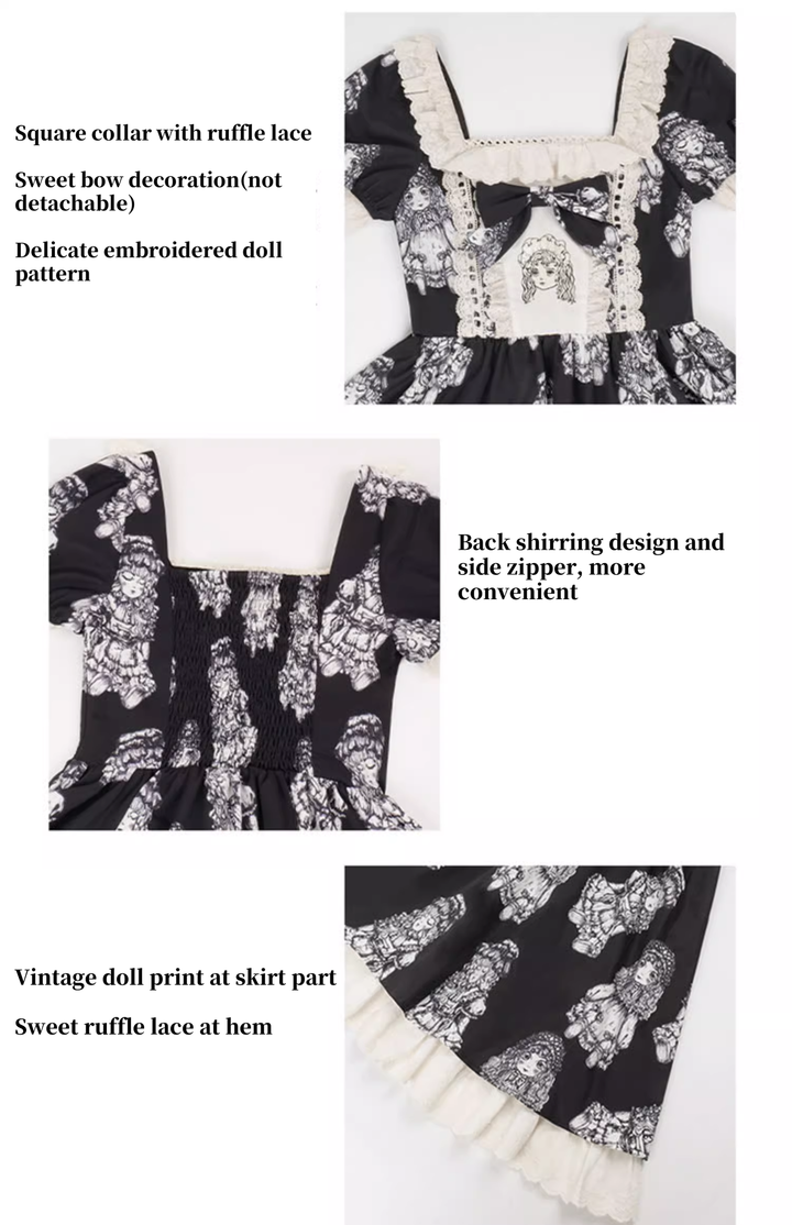 Vintage Lolita OP Dress Embroidered Doll Dress 39472:641702