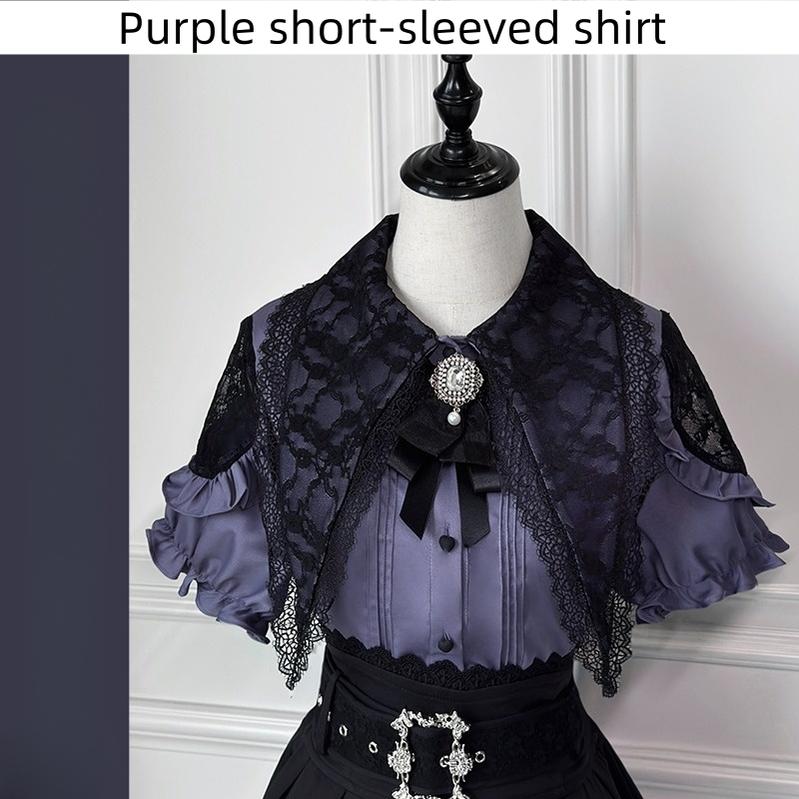 Jirai Kei Lace Blouse Doulble Layer Skirt A-line (L M XL XXL) 39278:760970